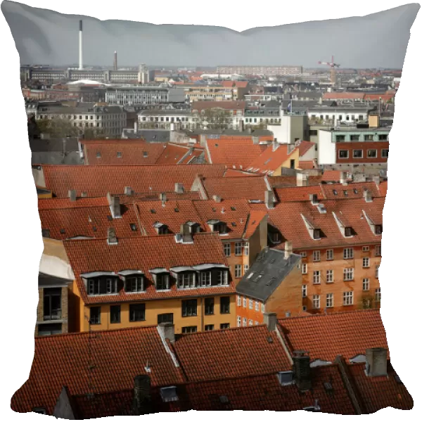 A view of Copenhagen is seen from the top of the Trinitatis Church