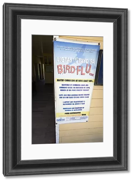Bird Flu awareness sign on Olango Island Wlidlife Sanctuary Lapu-Lapu Cebu Philippines
