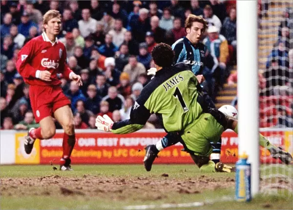 90s Rivalry: Darren Huckerby Scores the Stunner Past David James - Liverpool vs. Coventry City