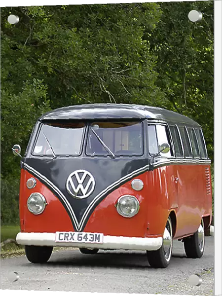 VW Classic Camper van (Brazilian import, older than UK reg suggests) 1974 orange black