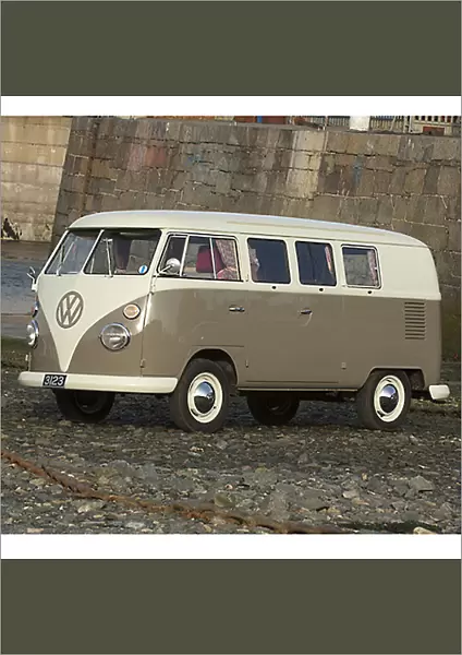 VW Volkswagen Classic Devon Camper van, 1964, Brown, & white