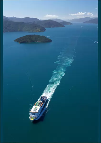 Cook Strait Ferry Kaitaki, Queen Charlotte Sound, Marlborough Sounds, South Island