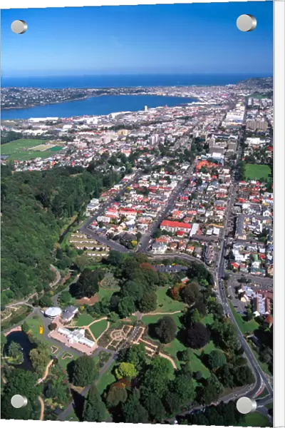 Botanic Gardens and Dunedin - aerial