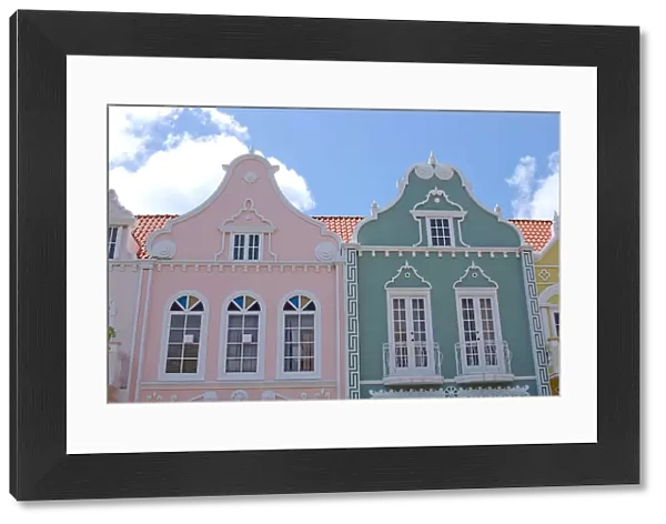 01. Aruba, Oranjestad stores, dutch architecture (Editorial Usage Only)