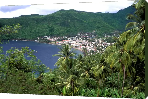 Aerial of Soufriere St Lucia