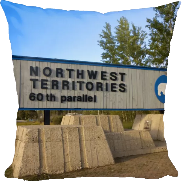 Northwest Territories, Canada. 60th parallel sign
