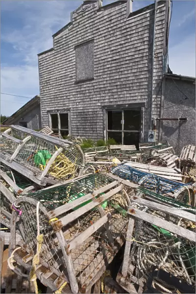 Quebec, Canada. Old fishing hut near Perce