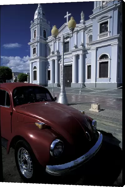 Puerto Rico, Ponce. Cathedral de Nuestra Senora de Guadalupe; 17th Century; red VW