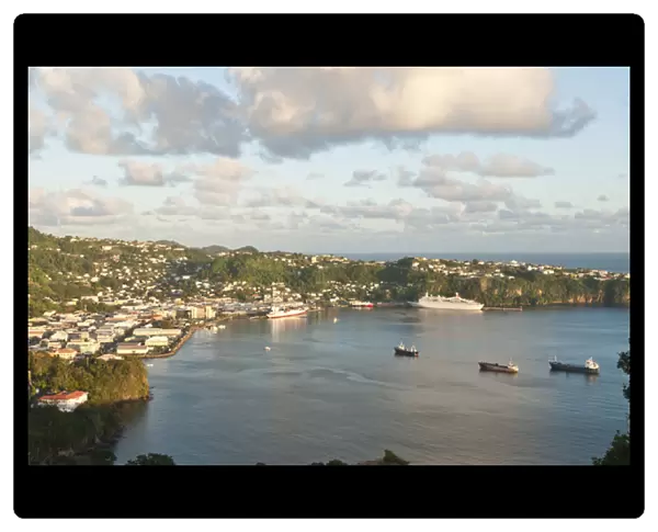 Kingstown Harbour, St. Vincent & The Grenadines. Boudicca Fred Olsen Cruise Lines at dock