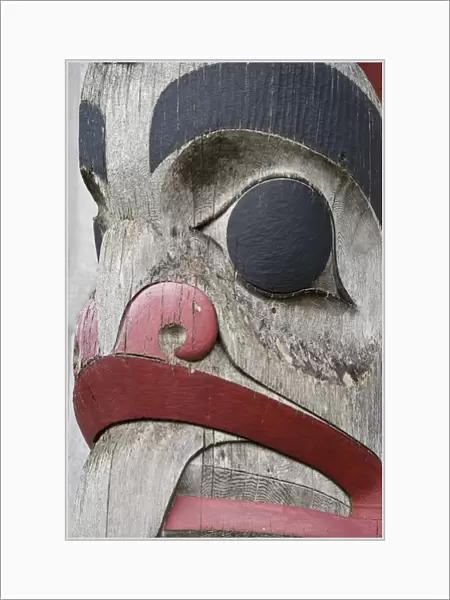 Canada, British Columbia, Prince Rupert. Detail of totem pole. Credit as: Don Paulson