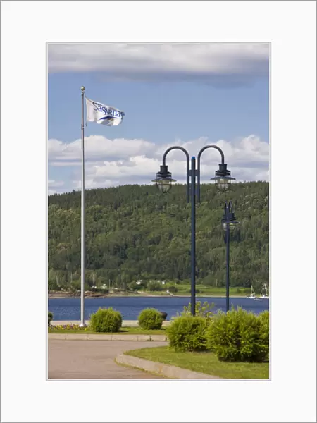 View of the Saguenay River from the port of La Baie (Ville Saguenay. )