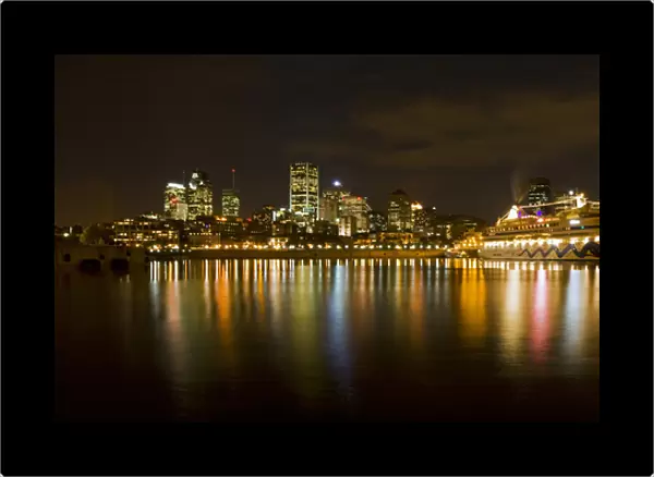 Sights of Montreal, night view of Montreals city lights