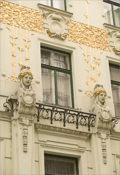 AUSTRIA-Vienna: Fleischmarkt : Jugendstil Facade of #14