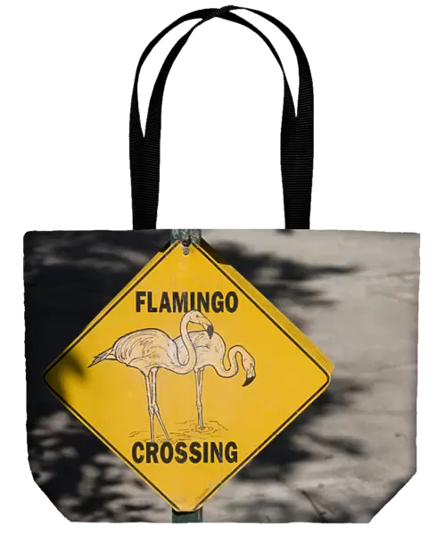 Flamingo Crossing Sign, Nassau, Bahamas