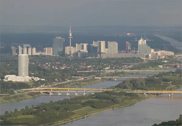 AUSTRIA-Vienna: UNO City & Danube River  /  Late Afternoon from Leopoldsberg
