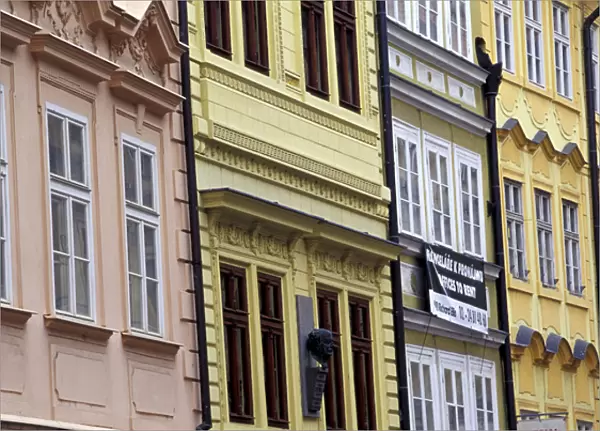 Europe, Czech Republic, Prague Building facades in the Little Quarter