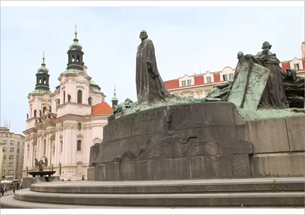 Jan Hus statue, old town square, Czech Republic, prague
