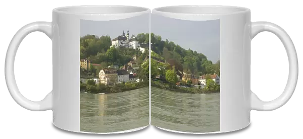 Europe, Germany, Bavaria, Passau, Pilgrimage Church (Mariahilf) on Inn River