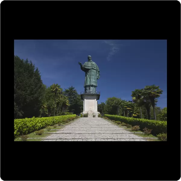 ITALY, Novara Province, Arona. Colosso di San Carlone, 35-meter-high statue of San Carlo Borromeo
