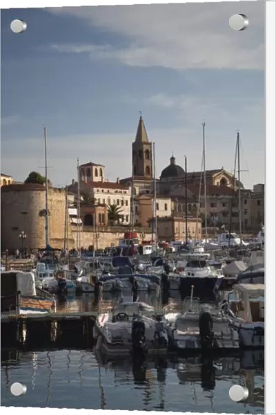 ITALY, Sardinia, Alghero. City from yacht marina