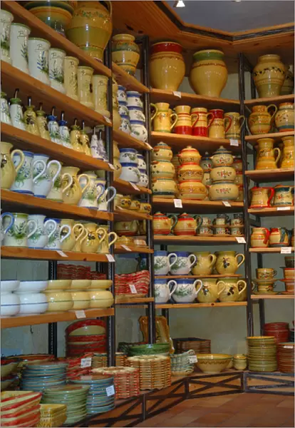03. France, Les Baux de Provence, pottery store (Editorial Usage Only)
