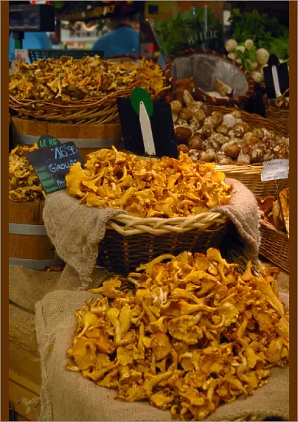 03. France, Avignon, Provence, mushrooms at indoor market