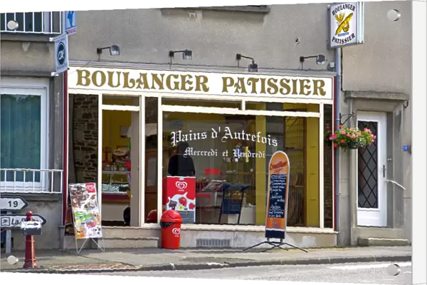 A french bakery at Pont-Farcy in the region of Basse-Normandie, France