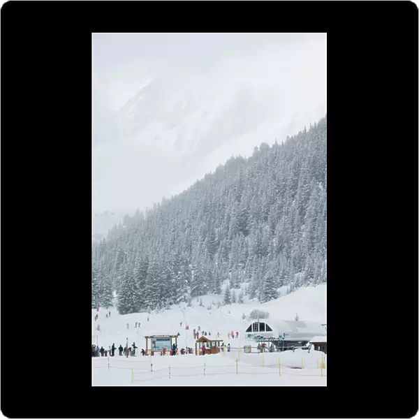 FRANCE-French Alps (Savoie)-COURCHEVEL 1850: Jardin Alpin Ski Area  /  Winter