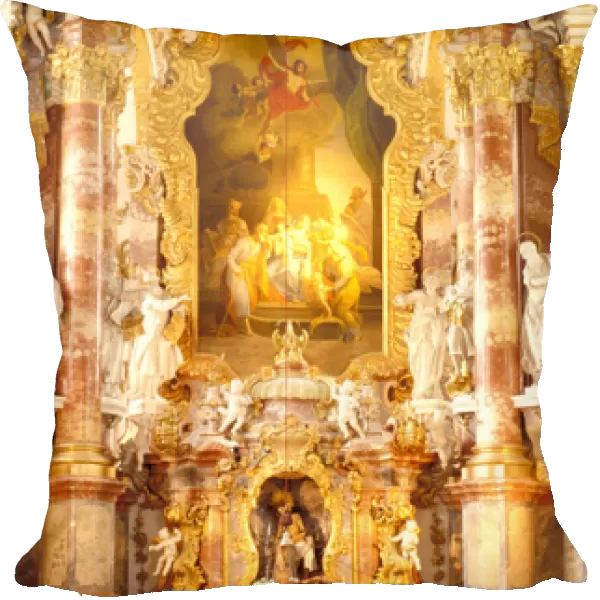 Europe, Germany, Bavaria, Wieskirche. Church interior
