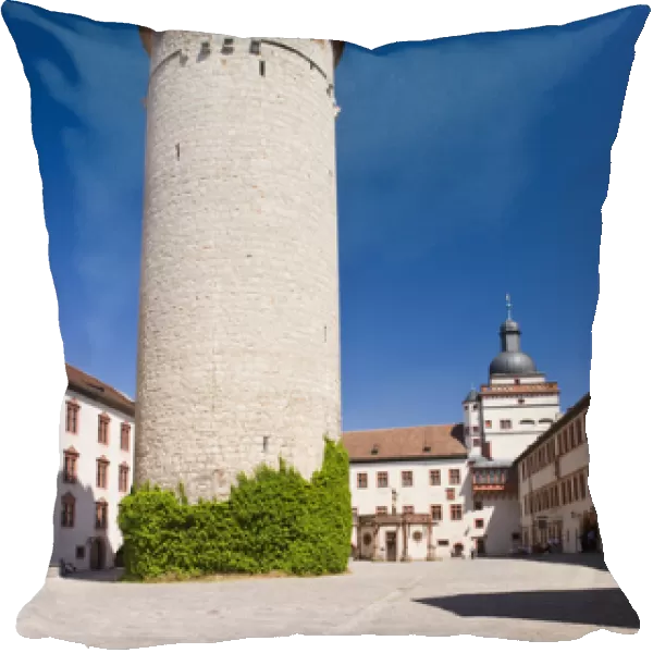 GERMANY, Bavaria, Bayern, Wurzburg. Festung Marienberg fortress tower
