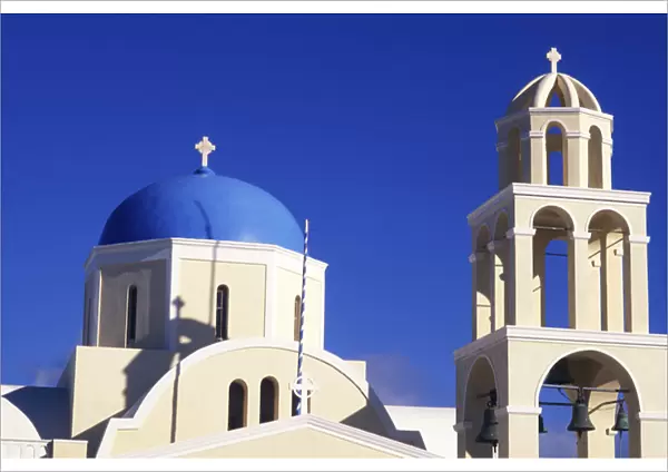 04. Tourism of Greece White Orthodox Church of Oia Santorini Greece