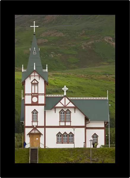 Europe, Iceland, Husavik. Christian church built in 1907. Credit as: Don Grall  / 