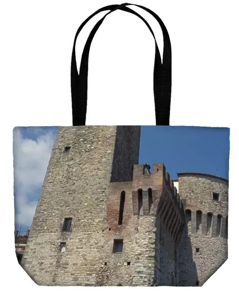 Europe, Italy, Umbria, Umbertide, tower of La Rocca (1394)