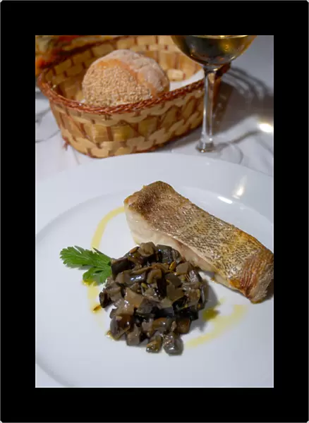 04. Italy, Milan, elegant dinner of Grouper and eggplant