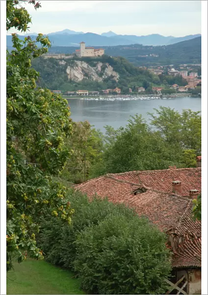 04. Italy, Arona, view of Lake Maggiore and Castello di Visconti