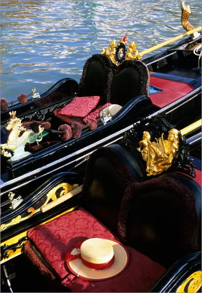 Italy, Veneto, Venice, Detail of Venetian Gondola