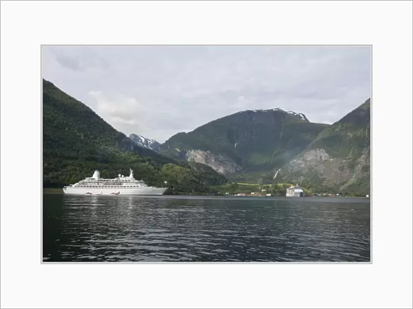 Norway, Flam (aka Flaam). Cruise ships, Costas Mediterranea & World Discovery