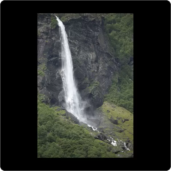 Waterfall above Beautiful Flam; situated in the innermost part of the Sognefjord