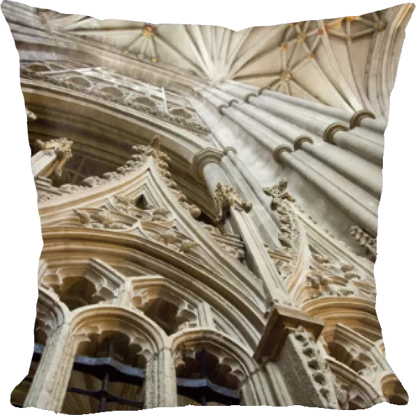 England, Kent, Canterbury. Canterbury Cathedral. Fan vaulted ceiling