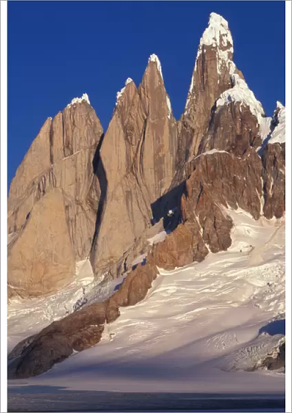 South America, Argentina, Los Glaciares NP, Cerro Torre and Torre Egger, in Cerro
