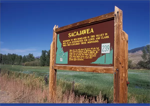 USA, Lewis and Clark Trail, Idaho, Lemhi Valley, Hwy 28 near Salmon Sacajawea s