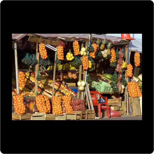 Roadside fruit stand near Valparaiso, Chile