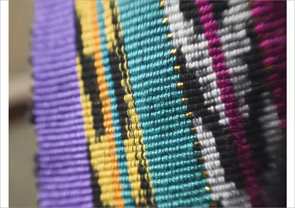 Antigua, Guatemala: Loomed fabric detail