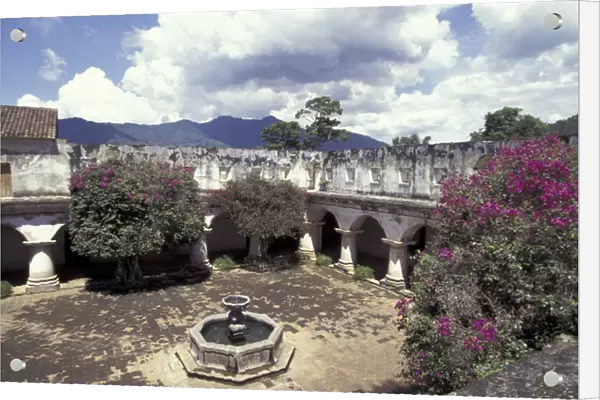 Central America, Guatemala, Central Highlands. View of La Antigua, 16th century colonial