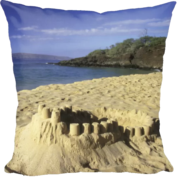 USA, Hawaii, Maui Sand castle on Makena Beach