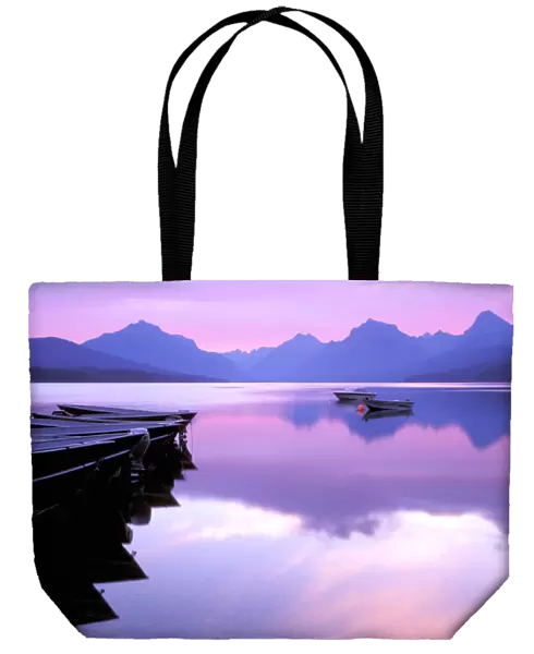 North America, USA, Montana, Glacier National Park. Lake McDonald at dawn