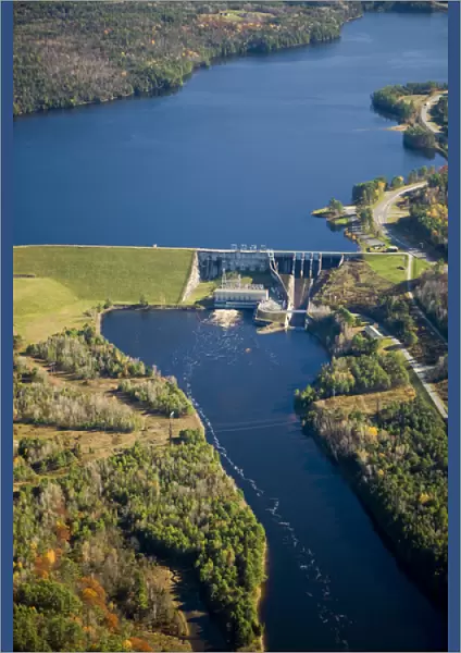 The Moore Dam and Moore Reservoir on the Connecticut River in Littleton, New Hampshire