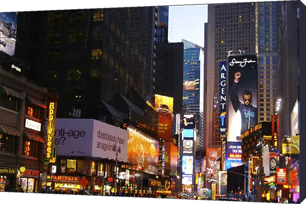 North America, USA, New York, New York City, Manhattan. The lights of Times Squarem