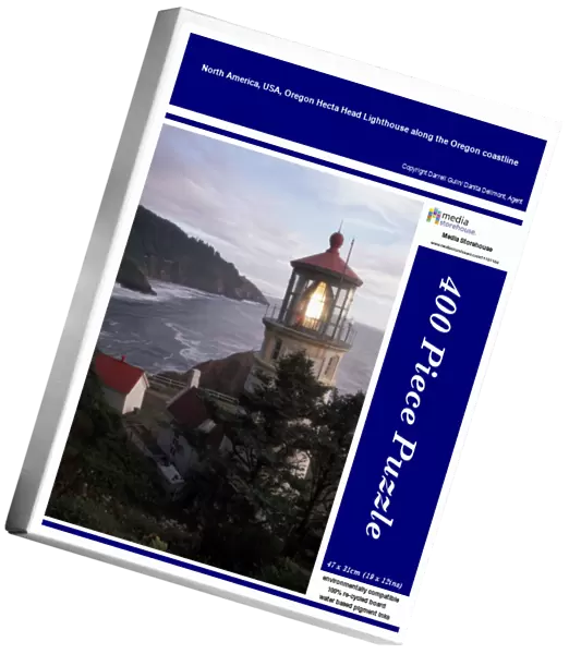 North America, USA, Oregon Hecta Head Lighthouse along the Oregon coastline