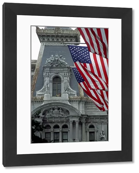 USA, Pennsylvania, Philadelphia. City Hall detail